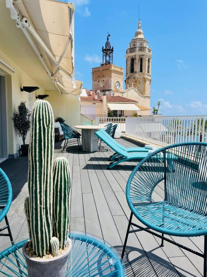 Ferienwohnung Atico Con Fantasticas Vistas Al Mar Y La Iglesia Sitges Zimmer foto